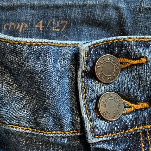 TALBOTS blue Signature Crop jeans- size 4/27‎ - Picture 2 of 9